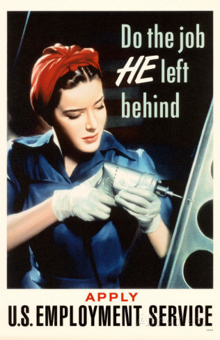 二战时期海报上的美国丽人 女性的性别,似乎也成了一种可以征用,调度